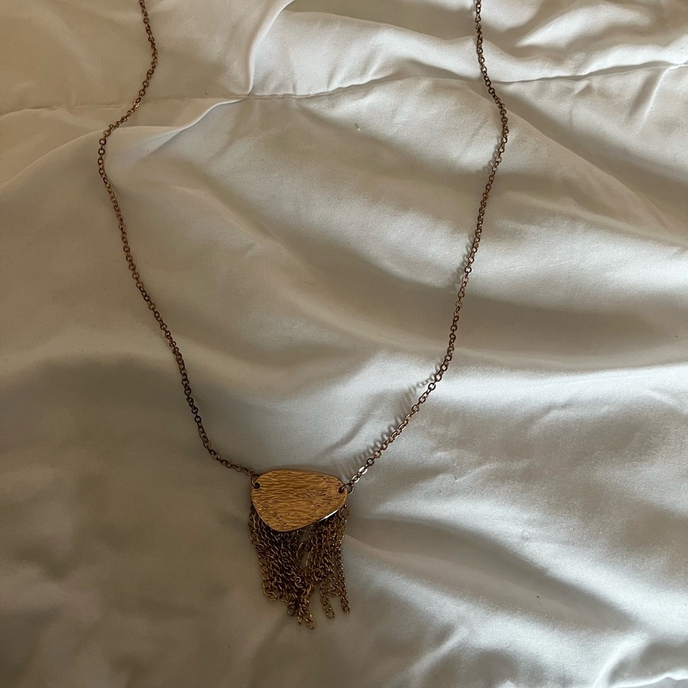 Brassy/copper longer necklace